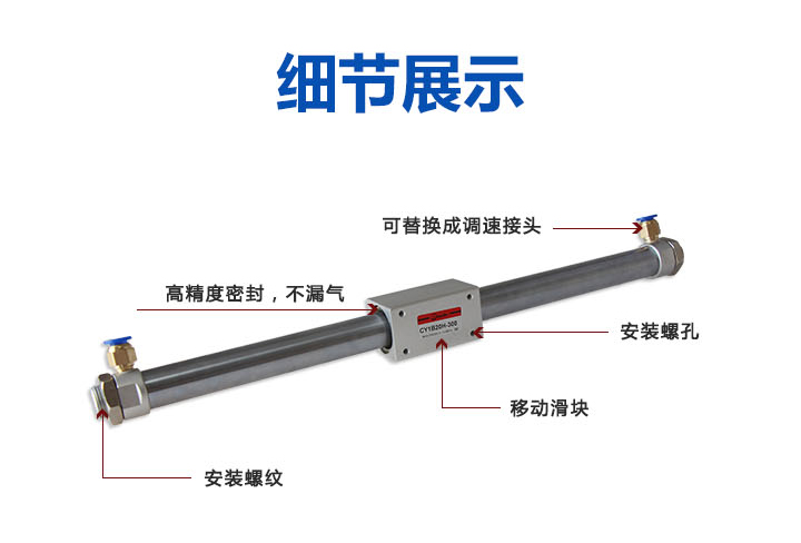 無桿氣缸細節(jié)圖