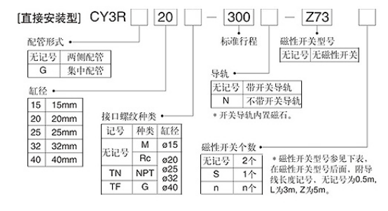 無(wú)桿氣缸缸徑